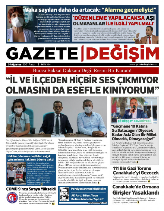 1 Ağustos 2021/Sayı 384