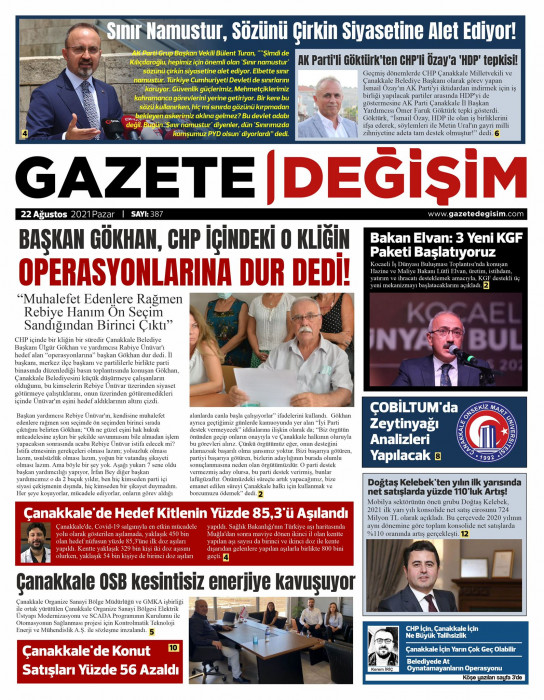 22 Ağustos 2021 /Sayı 387