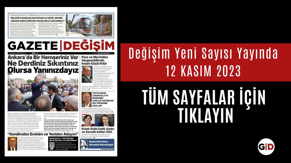 Değişim Gazetesi 12 Kasım 2023
