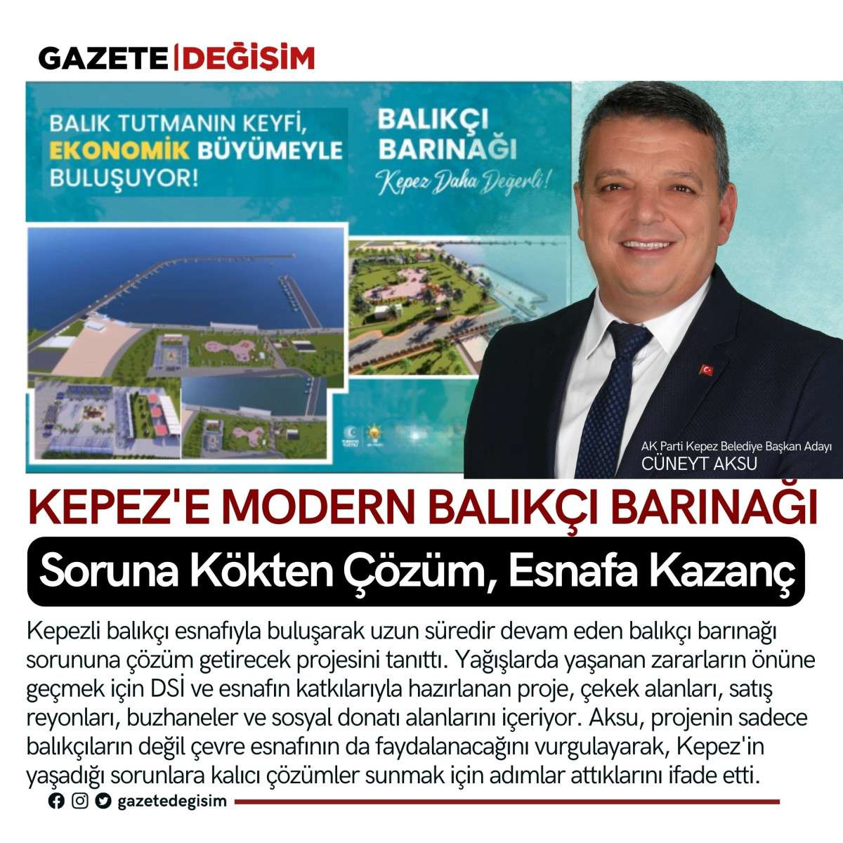 Kepezli Balıkçılar Rahatlıyor, Aksu'dan Sorunlara Kalıcı Çözüm