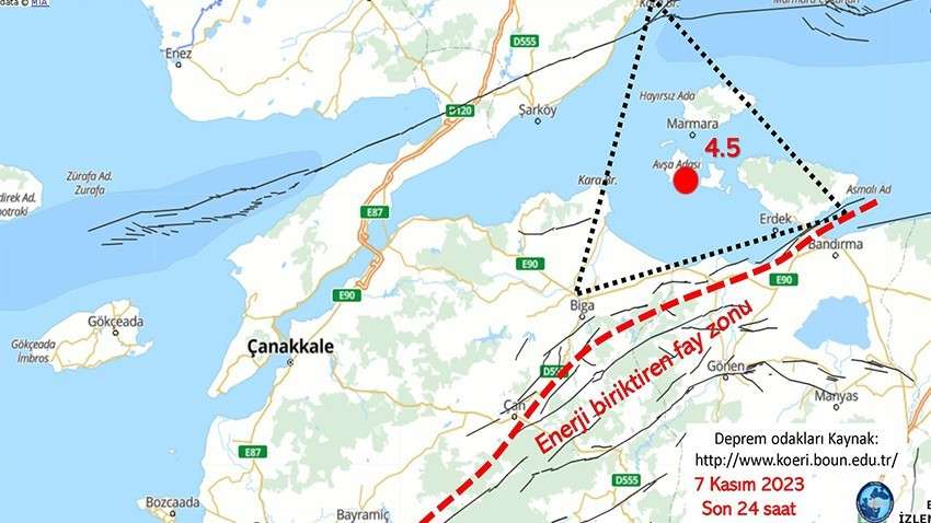 Şeytan Üçgeni Göbeğinde 4.5 Büyüklükte Deprem Oldu